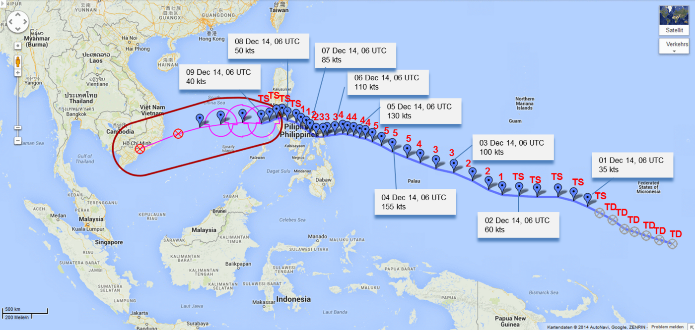Taifun Hagupit zieht über die Philippinen - ESKP