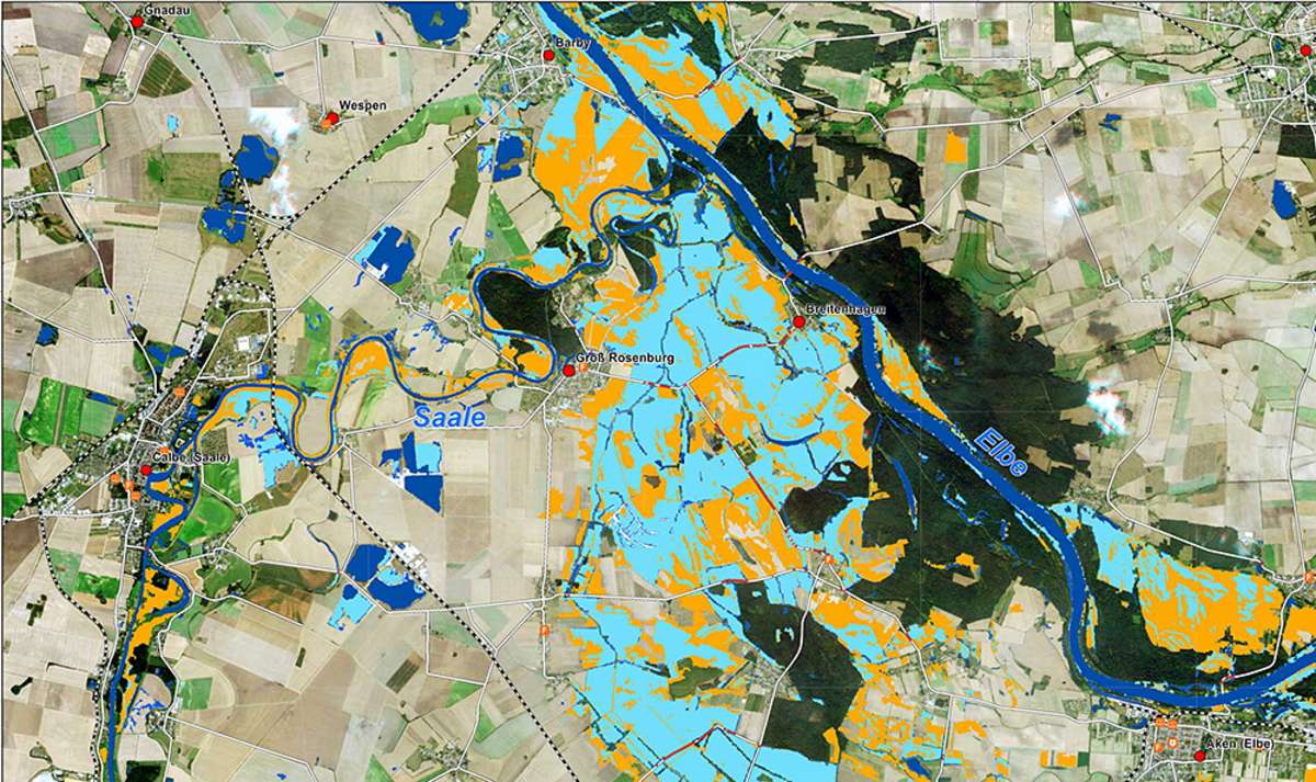 Интерактивная карта паводка оренбургской. Карта наводнений. Карта районов затопления. Районы затоплений Германия. Наводнение в Германии на карте.