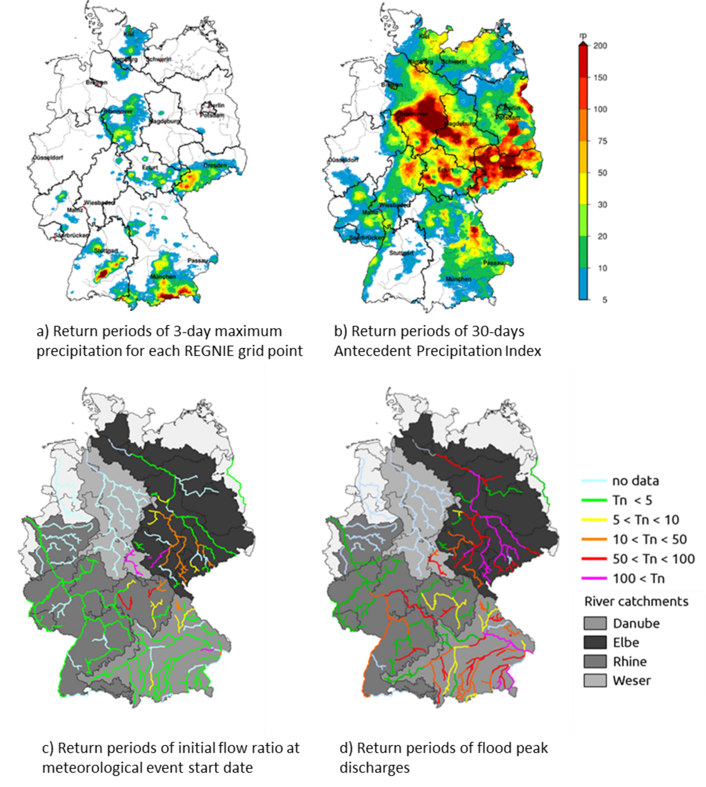 Grossraumige Hochwasser In Deutschland Eskp