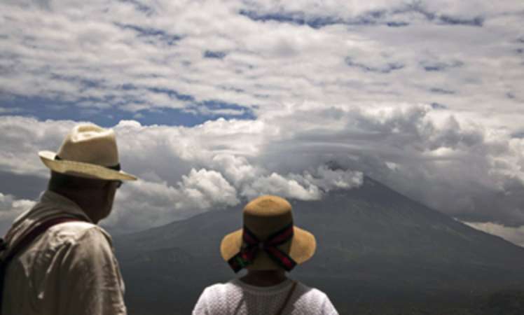 Aktuelle vulkanische Krise am Mount Agung
