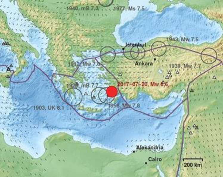 Erdbeben vor Bodrum und Kos in der Ostägäis