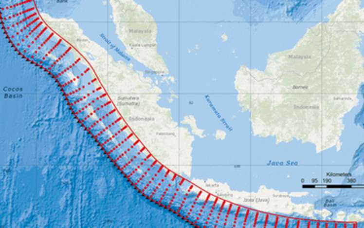 Ausbreitung von Tsunami-Wellen